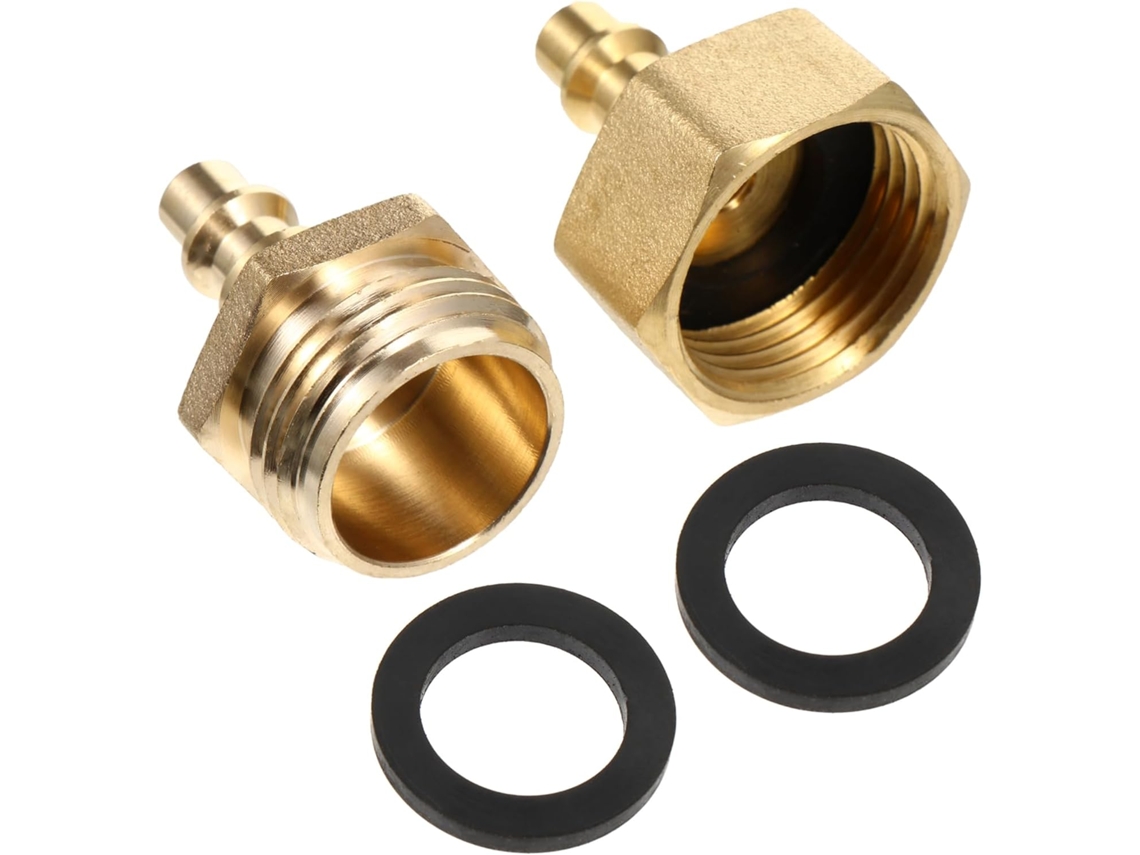 Conjunto De 2 Conectores Rápidos Para Compressor Ar Com Rosca 1/4" Em