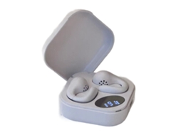 Fones De Ouvido Bluetooth Clip-on Open Ear Hifi Sem Fio Com Display De Bateria Para Esportes Corrida Branco
