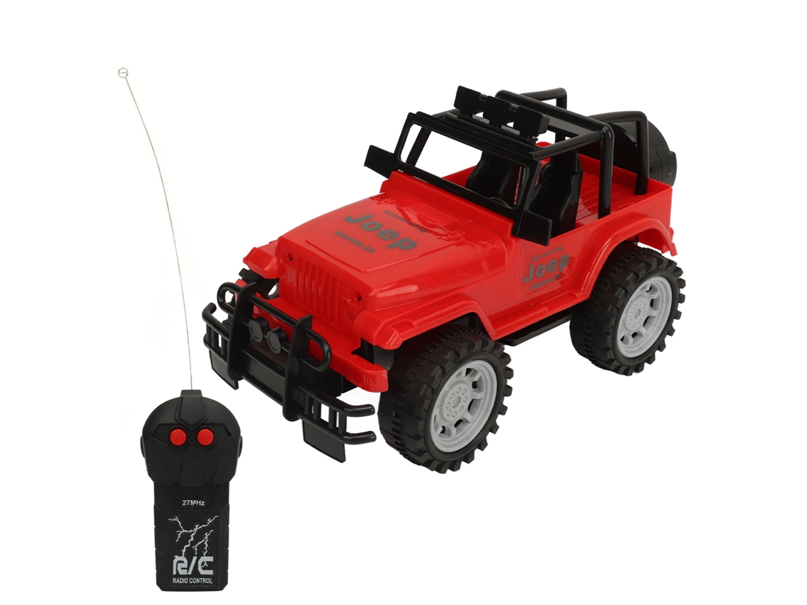 Mali carro de Controle Remoto Off Road 27mhz 2 Canais Resistente a Quebraduras Vermelho