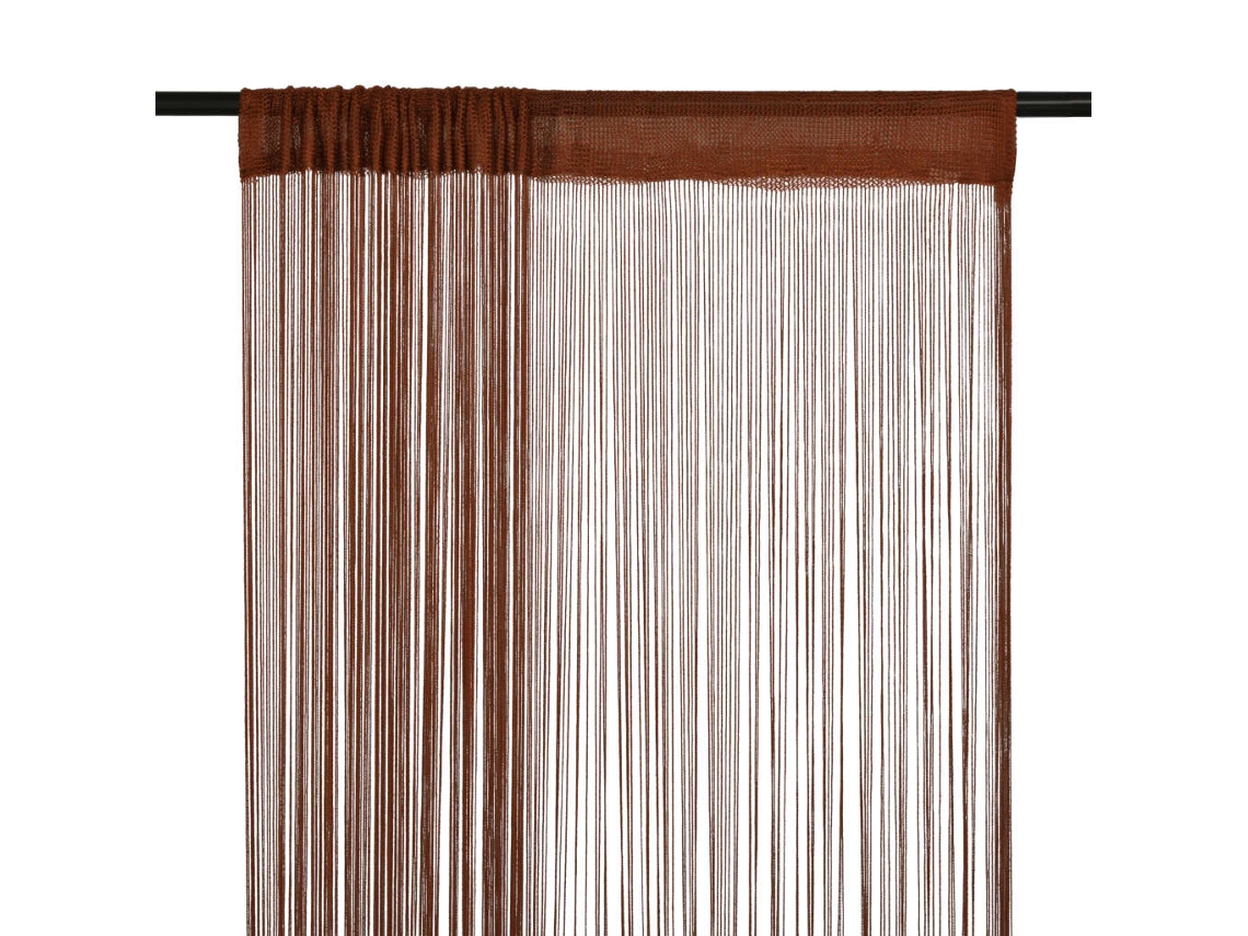 String Curtain, String Curtains Vidaxl Marrom Tecido (100 Cm)