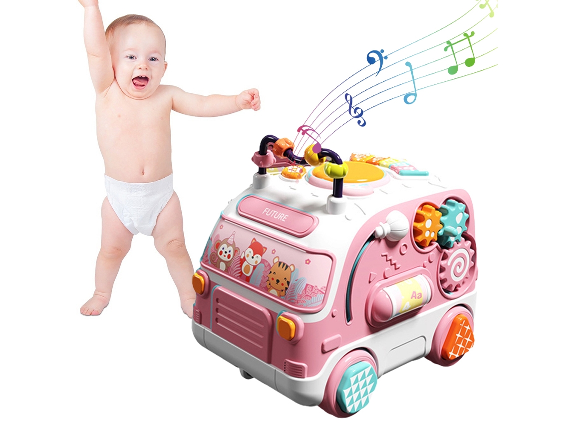 Brinquedo Ônibus Musical Para Bebê Com Luz E Som Jogo Educativo Presente Para Crianças 3-5 Anos
