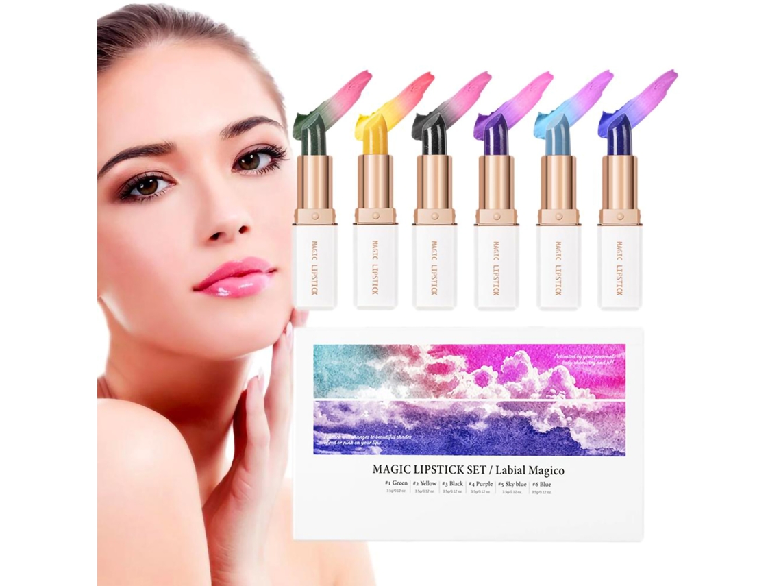 Batom Gloss 6 Cores Longa Duração e À Prova D'água