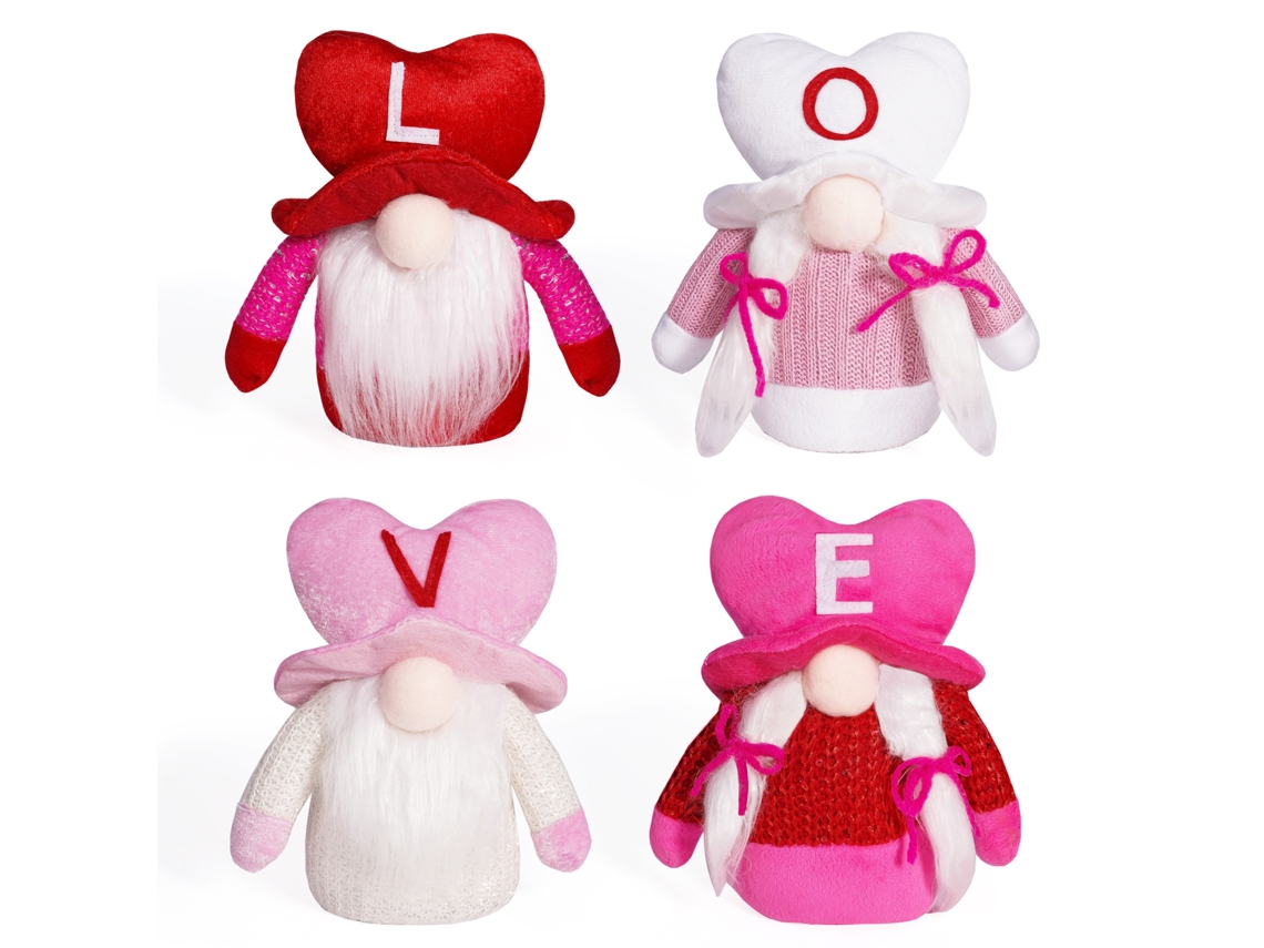Pack de 4 Bonecos Valentine's Day, Amor Rudolph LAXISCREED