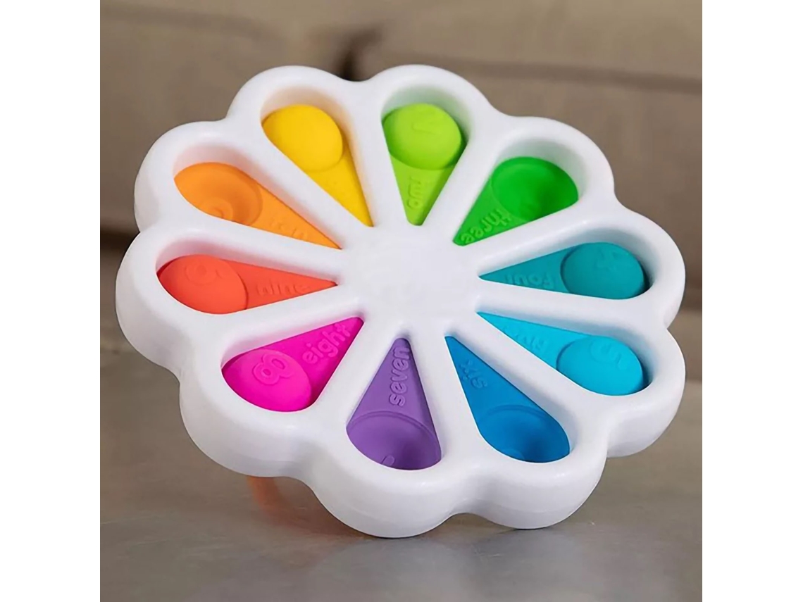 Primerox brinquedo Sensorial de Empurrar Bolhas Alívio Estresse Autismo Presente Crianças Adulto Branco