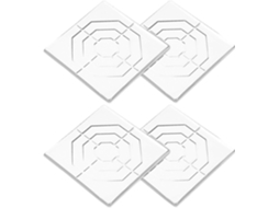 Conjunto De 4 Peças De Almofadas De Silicone Brancas Para Pés De Móveis.