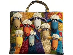 Sacola Tote AQUAFORGE, Estampa de Ovelha, Divertida, Compras