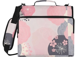 Pasta Organizadora Com Estampa Floral De Primavera, 3-argolas De 3, 8cm E Alça, Tamanho Grande, Ideal Material