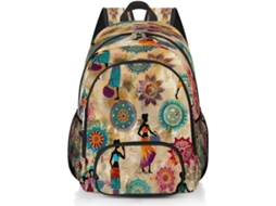 Mochila Mexpekil Com Estampa Mandala Africana Para Crianças, Meninos Meninas, Laptop, Casual Homens E Mulheres