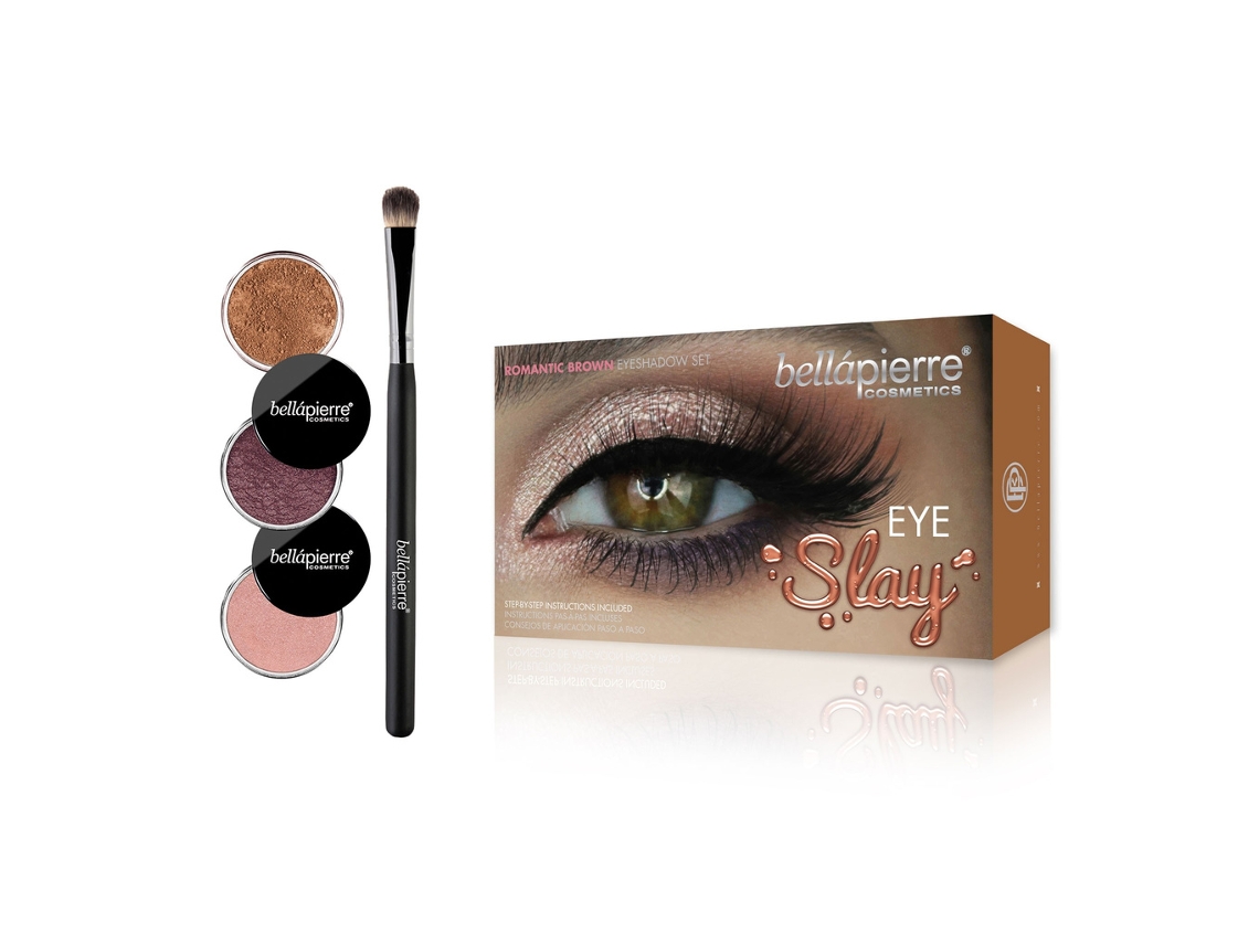 Set de Sombras de Olhos BELLAPIERRE Eye Slay Kit Romantic Brown