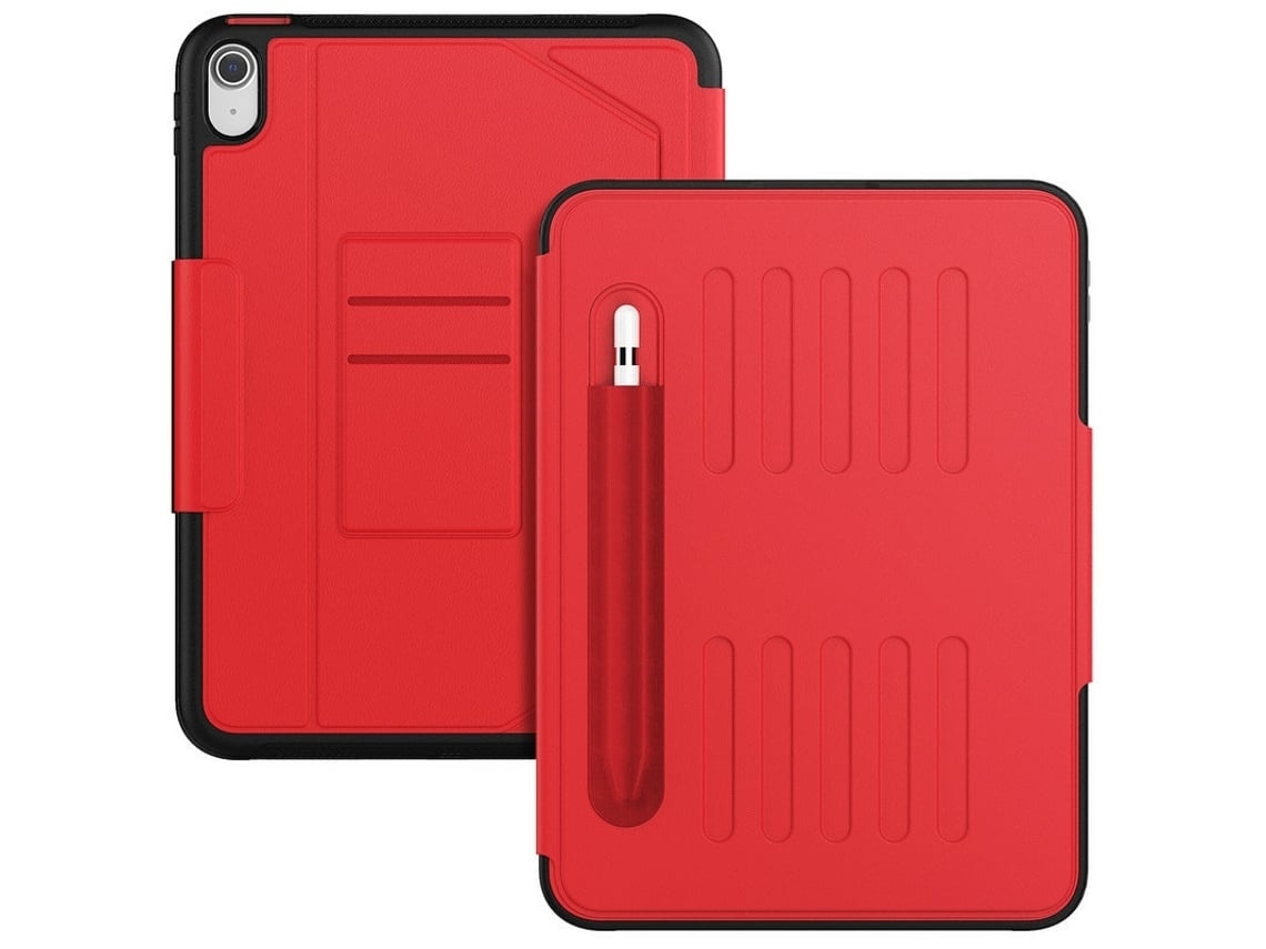 Capa Para Tablet Lurelia, Compatível Com Ipad 10 10 9 2022, Vermelho, Dobrável Com Suporte, Função Sono