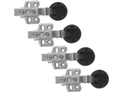 Conjunto De 4 Dobradiças Prateadas Para Armários E Portas Vidro,