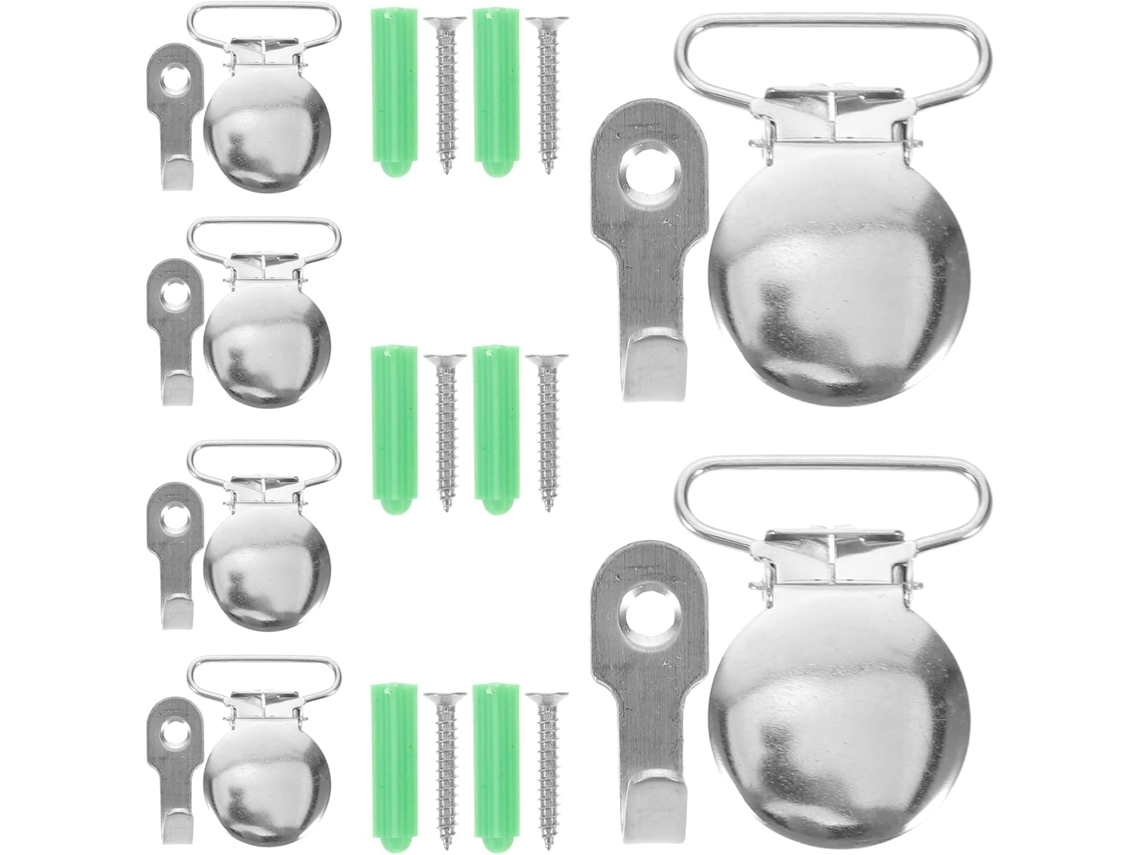 Conjunto De 6-clipes Antiderrapantes Sewacc Para Tapeçarias E Mantas, Cabides De Parede Plástico Resistente, Suporte