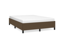 Bed Frame, Bed Frames Vidaxl Marrom Tecido (140 X 190 Cm)