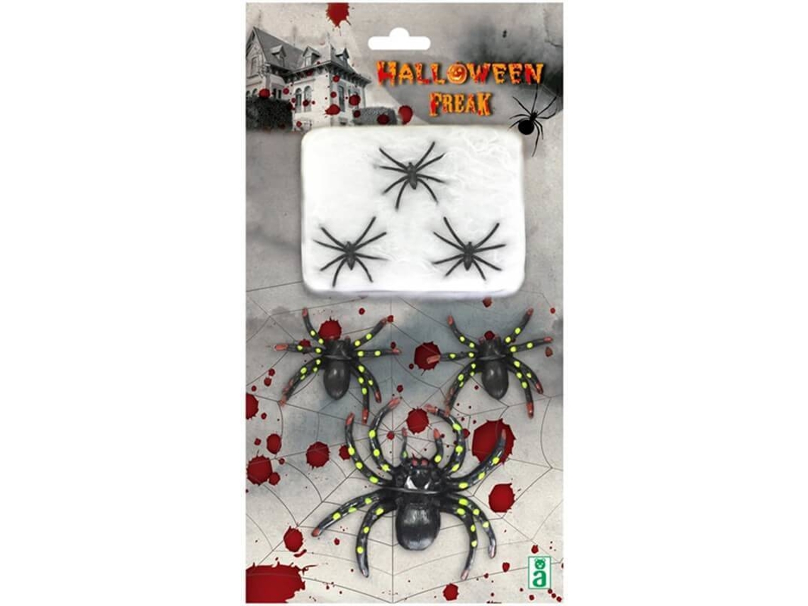 Decorações de Halloween DISFRAZZES Aranhas Pretas e Verdes (3 Un)