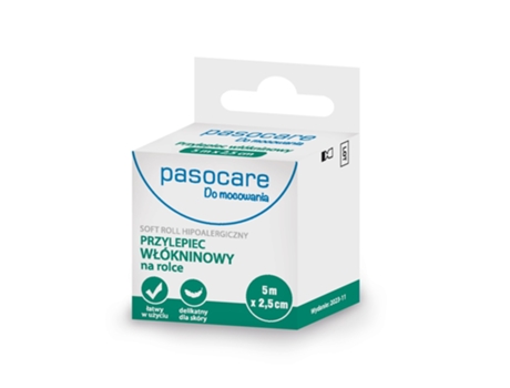 Rolo De Gaze Passocare, 5m X 2,5cm, Soft Roll, 1 Unidade Paso Trading
