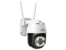 ZOSI C296 5Mp 3K Wifi P/T Poe Ip66 Branco Cartão Microsd 32Gb Câmara de Segurança Ip