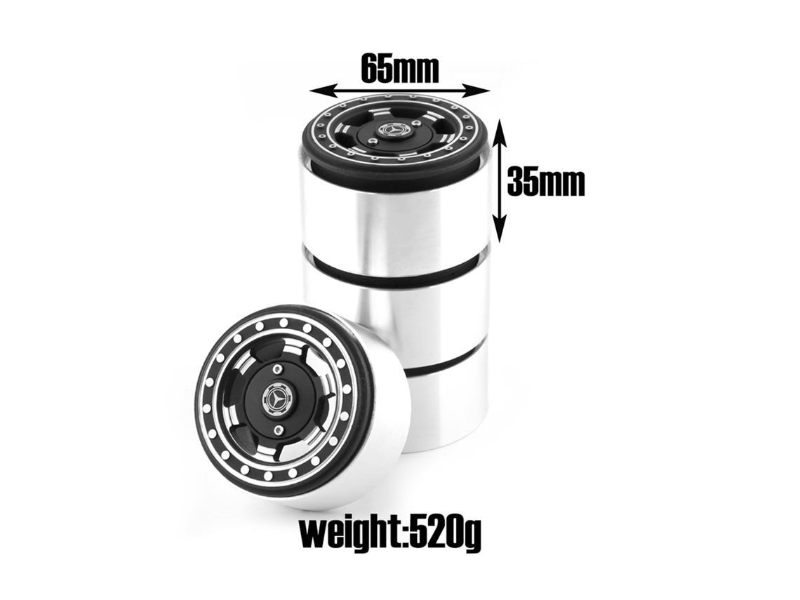 Ruedas De Aleación De Aluminio Beadlock De 2.2" (4 Unidades) Para Coches Rc Trax4 Scx10 D90 90046 Rbx10 Yikong Cc01 Redcat Rc4wd