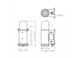 Alarme Industrial Audível E Visual Laxiscreed Com Ajuste De Volume Alto, Ideal Para Uso No Exterior
