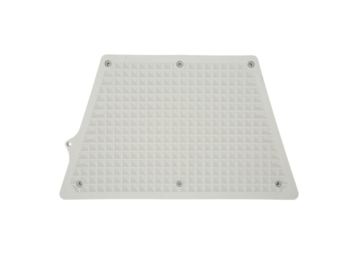 Placa De Transom De Motor Externo Em Pvc Trapezoidal Com Grelha Para Barcos Infláveis Kayaks Iates Cinza