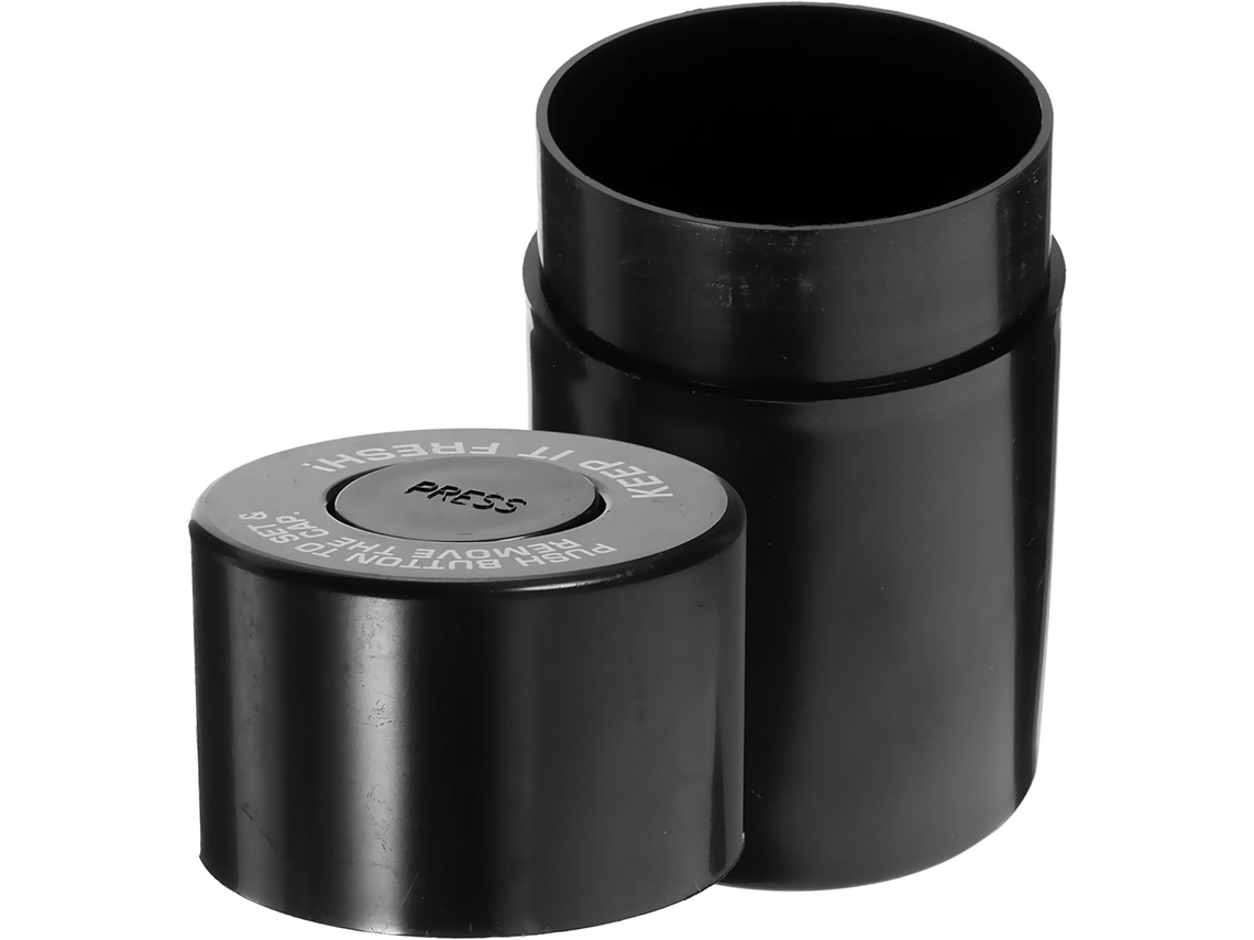 Recipiente Hermético A Vácuo Em Abs Preto Para Chá E Frutas Secas, Portátil E, Ideal Para Armazenamento Na Cozinha E Em