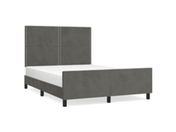 Bed Frame With Headboard, Bed Frames With Headboards Vidaxl Cinzeto Veludo (140 X 200 Cm)