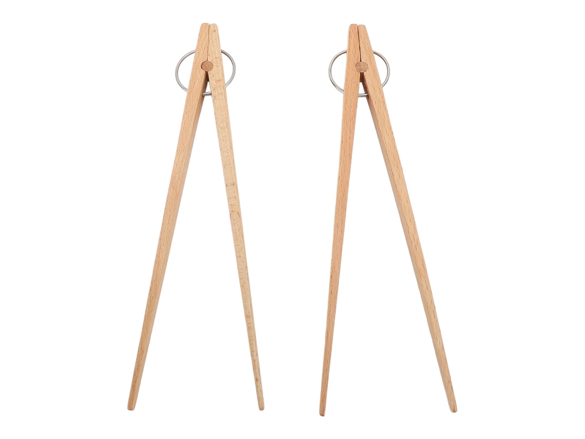 2pcs Pinças de Carvalho para Alimentos, Anti derrapante, Resistente ao Calor, para Cozinha, Churrasco, Pão