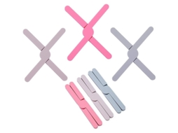 3 Peças De Posavasos De Silicone Plegável Em Forma De Cruz Anti-deslizante Resistente Ao Calor