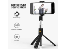 Palo De Selfie K07 Com Tripé Integrado Bt 4.0 Sem Fio Plegável Estendível Portátil Para Smart Phone