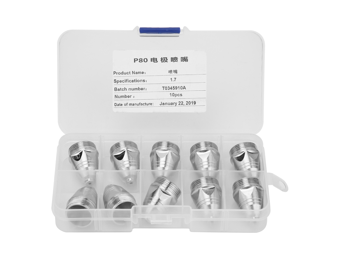 Conjunto De 10 Eléctrodos E Pontas Para Tocha De Plasma P80, Ponta De Eléctrodos Para Cortador