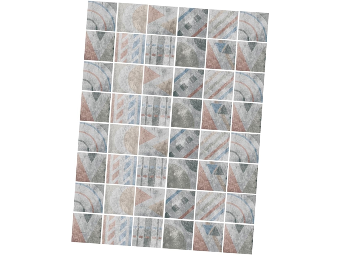 Adesivos Decorativos Impermeáveis Azulejos Pvc Resistente 10x10 48 Peças Reposicionáveis Cozinha Banheiro GOKOCO