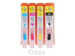 4 Cartuchos de Tinta Recarregáveis para Hp Officejet 904 | S/MARCA