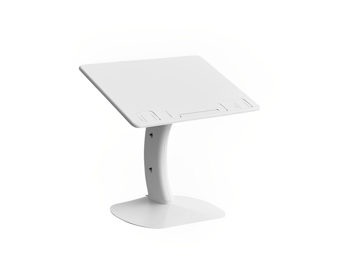 Mesa de livros dobrável ajustável Slowmoose, suporte para tablet e mesa de cabeceira multifuncional, branca 03753