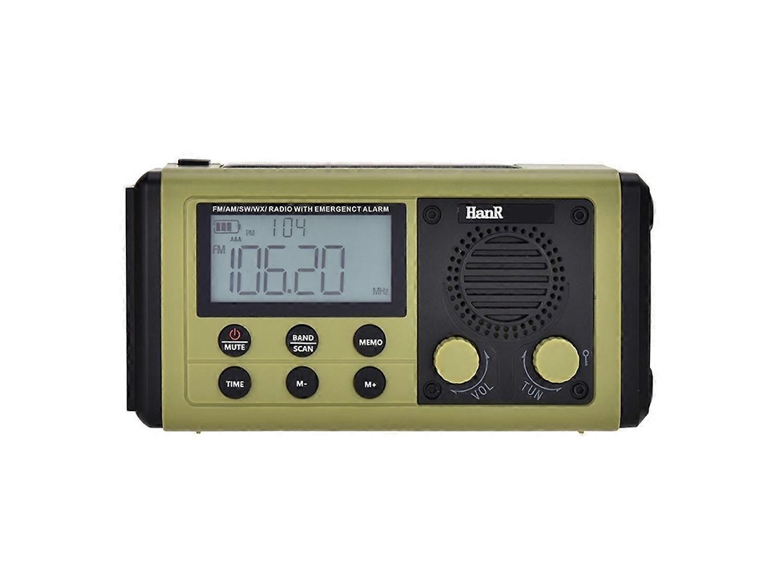 Rádio de Emergência HRD907 com manivela, bateria 10000mAh, solar, iluminação, GOKOCO