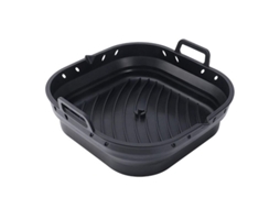 Sartén De Hornear Multifuncional Com Cabo Resistente Ao Calor Em Silicone De Grau Alimentar Antiaderente Reutilizável Cuadrado Negro