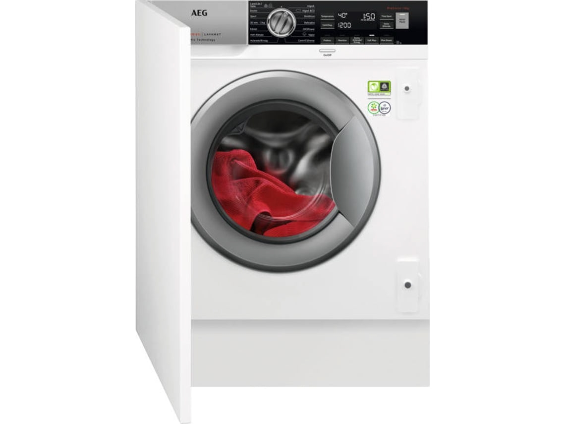 Máquina de Lavar Roupa Encastre AEG L8FEC842BI (8 kg - 1400 rpm - Branco)