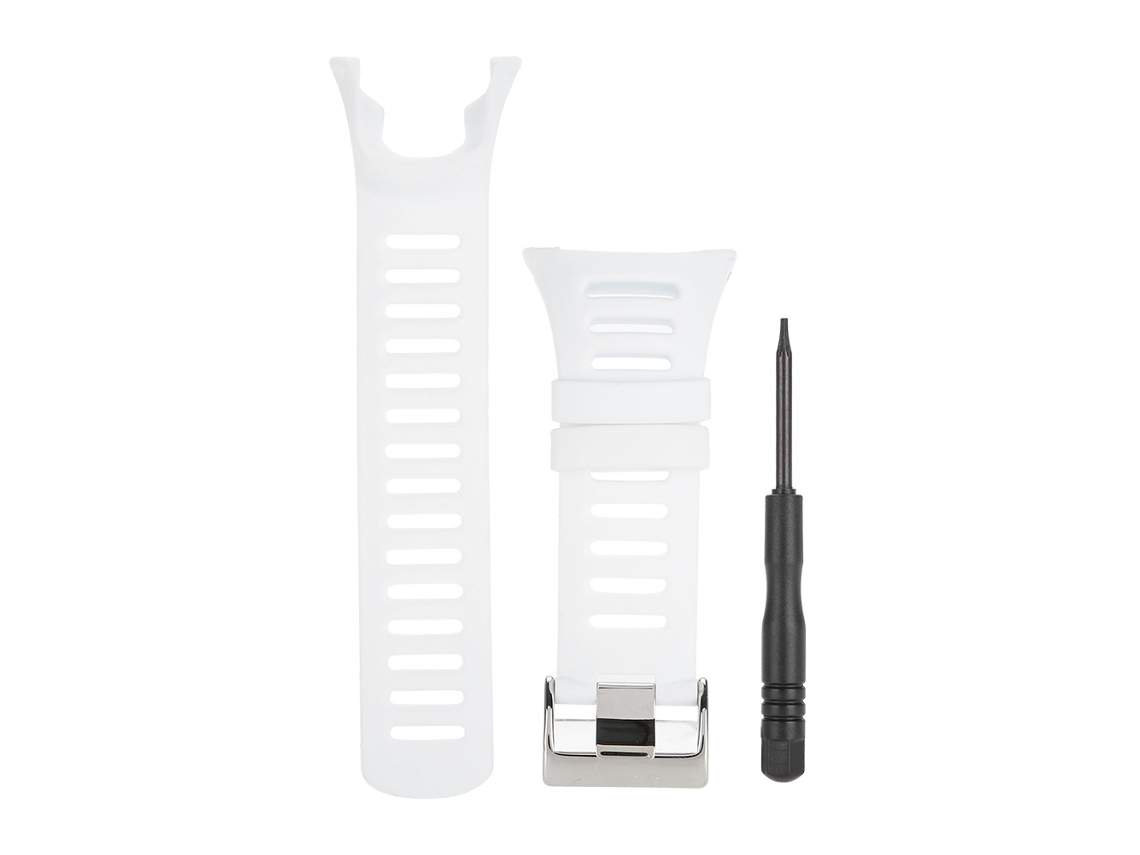 Cinto De Relógio Borracha Suunto Ambit1/2/3 Branco Prateado