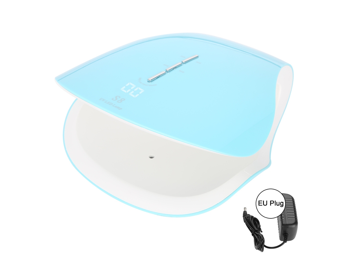 Lâmpada Uv Led Para Unhas 48w Secador De Esmalte Em Gel Cura Rápida Ferramenta De Manicure Azul