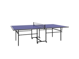 Mesa de Pingue-Pongue LYYTUNG Placa Dobrável em Quartos com Rodas Conjunto com 2 Raquetes e 3 Bolas (274x152,5x75,5 cm)