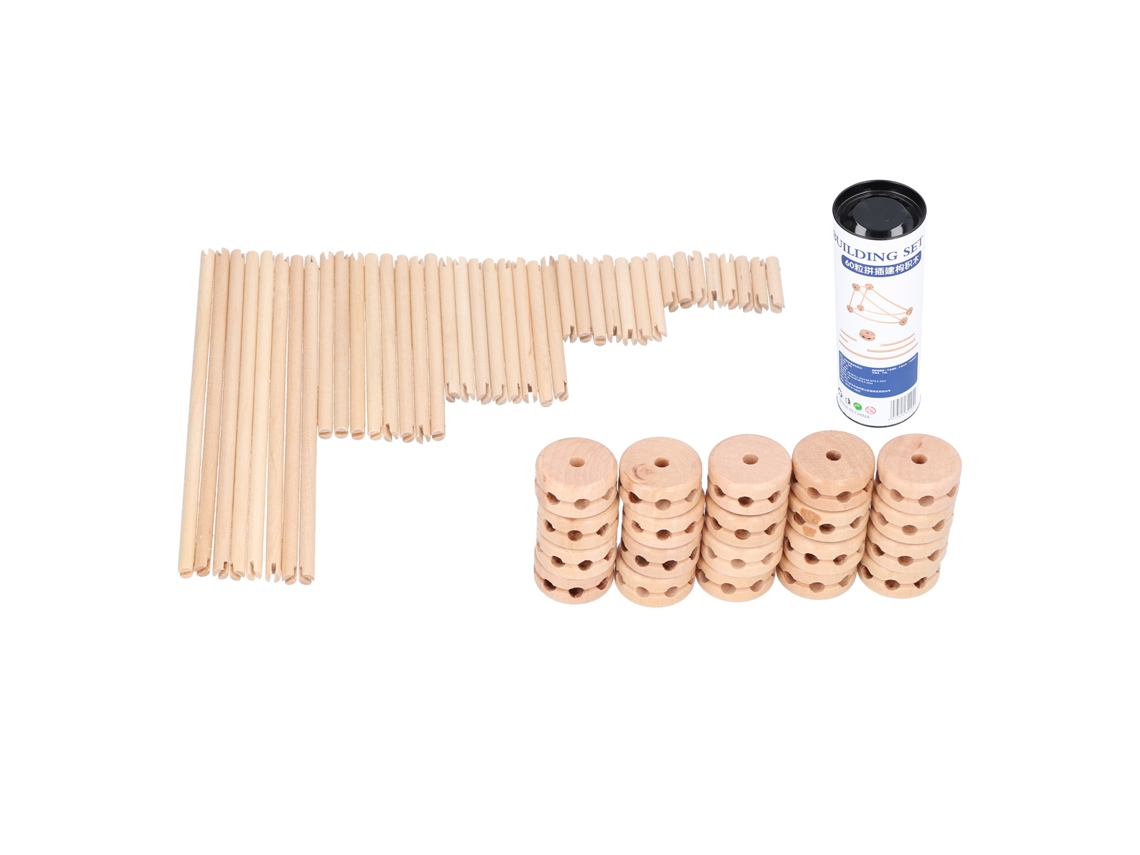 Mali blocos de Construção de Madeira Diy com Pilares para Crianças Brinquedo Educativo