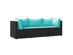 Garden Lounge Set, Garden Lounge Sets Vidaxl Preto Rattan / Vime (n/a)