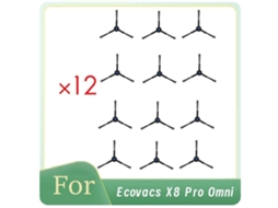 12 Pcs Side Brush For X8 Pro Omni Self Emptying Robot Vacuum Cleaner Parts Replacement