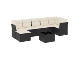Garden Sofa Set, Garden Sofa Sets Vidaxl Preto Rattan / Vime (n/a)