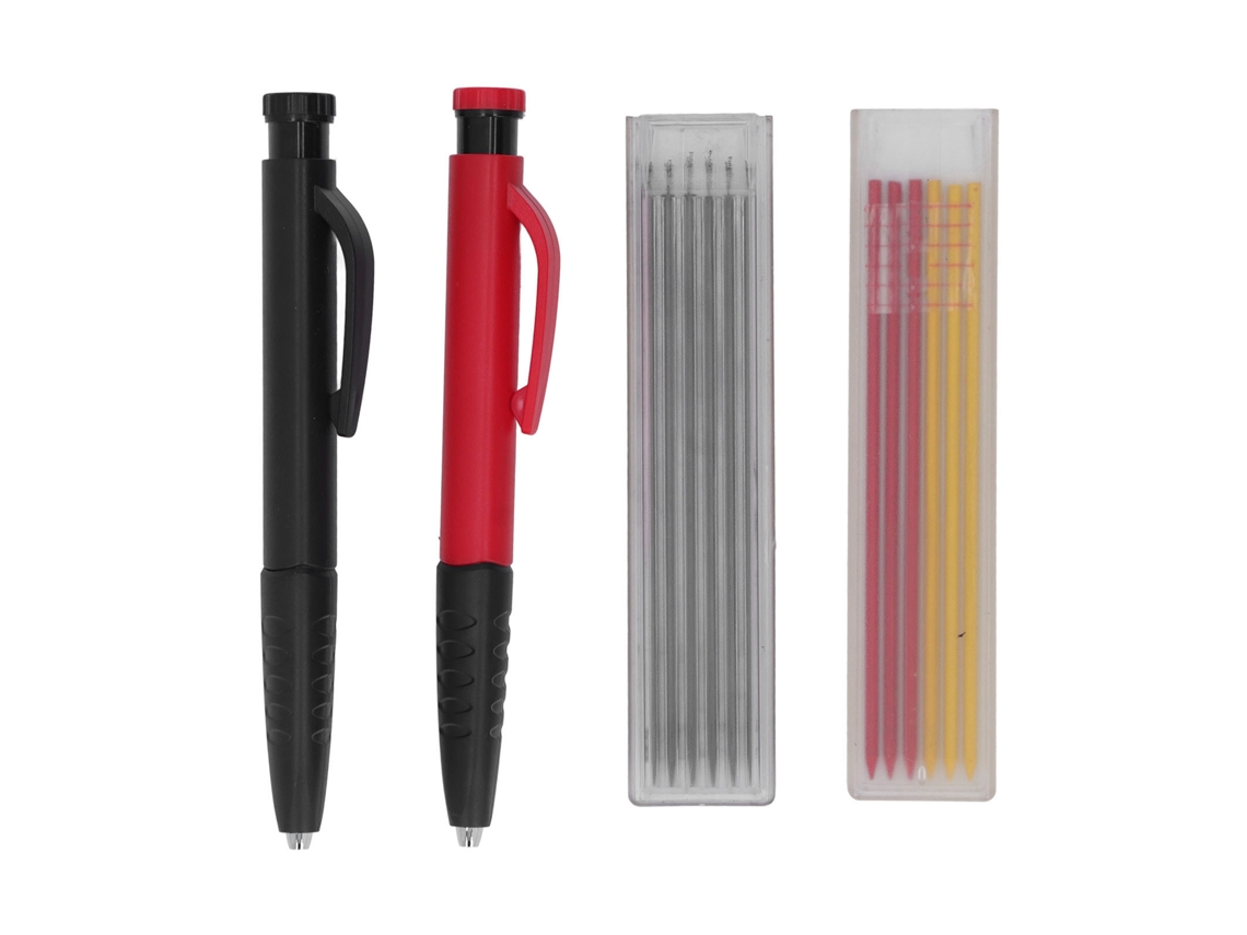 Set De 2 Lápices De Carpinteiro Com 12 Recargas Para Marcação Em Carpintaria E Trabalhos De Madeira