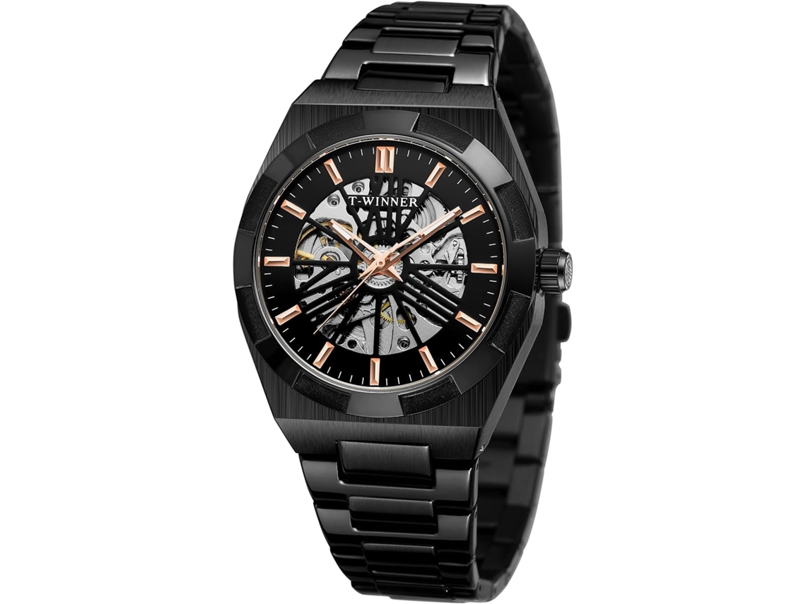 Lurelia Relógio Mecânico Masculino, Automático, Analógico, Luminoso, Turbilhão, Abs, Resistente À Água