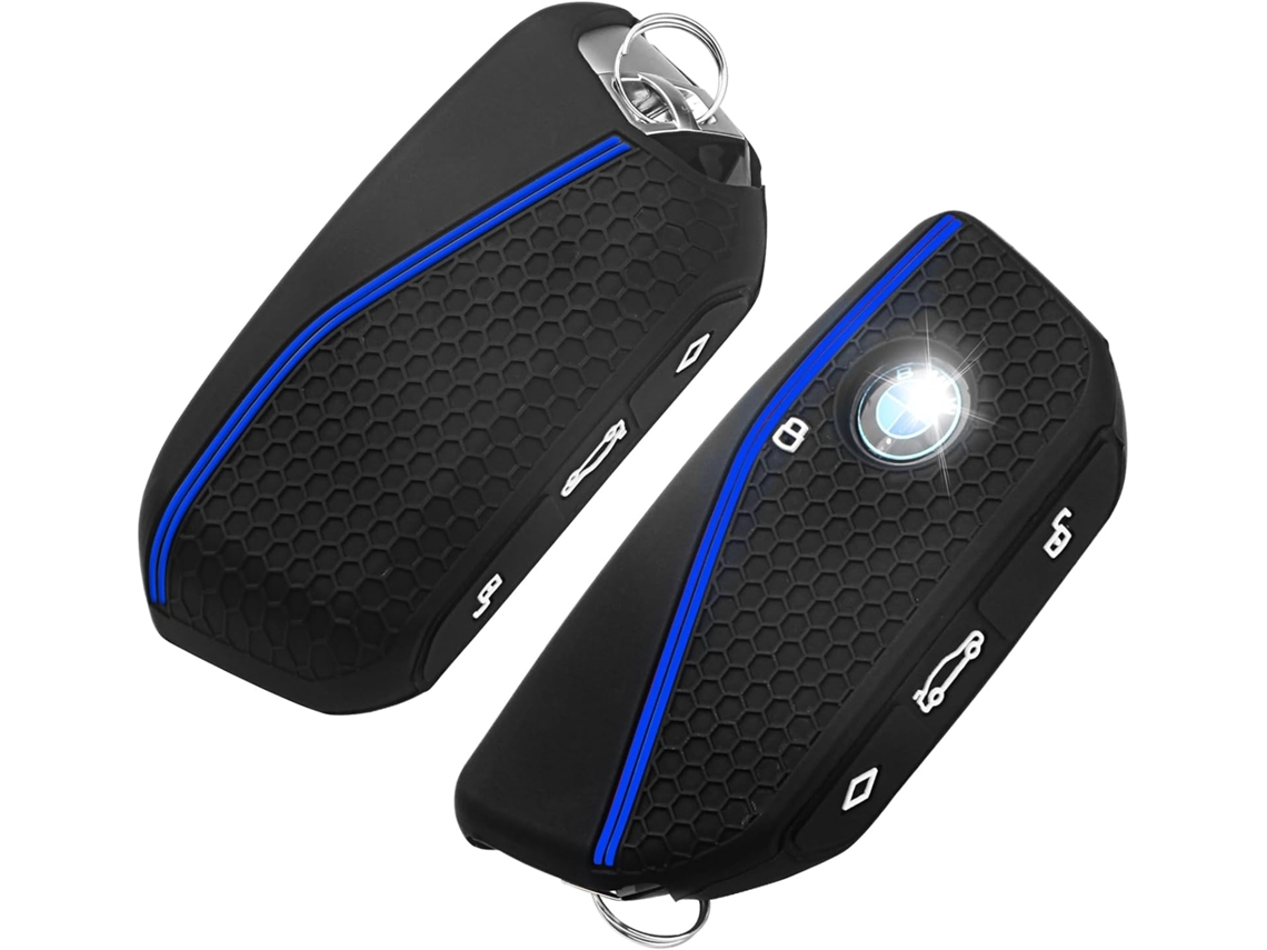 Qbuc 2 Peças De Capa Silicone Macio Para Chaveiro Bmw, Compatível Com Bmw Série 7ix I5 M60 X5 X7 X6 Ix I7 2024, 2023e
