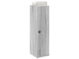 Vidaxl Móvel P/ Casa Banho C/ Suporte Rolos 20,5x22x72 Cm Sonoma Cinza