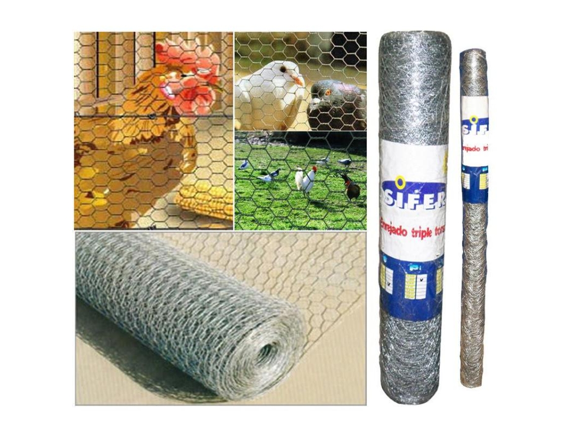 Malla enrejado triple-torsion sifer de 13 x 1.00 metro rollo 10