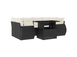 Garden Sofa Set, Garden Sofa Sets Vidaxl Preto Rattan / Vime (n/a)