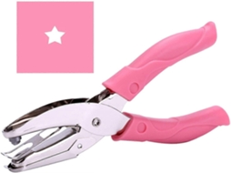 Punchador De Papel Em Estrela 1/4 Polegada, Mini, Pegação Rosa Suave
