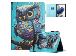 Capa de couro com estampa de coruja Hengrongshen para Samsung Galaxy Tab A9